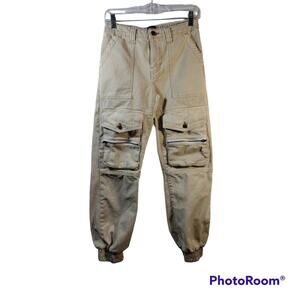 BDG Urban Outfitters Taupe Cargo Joggers Outdoors Gorpcore Size 24